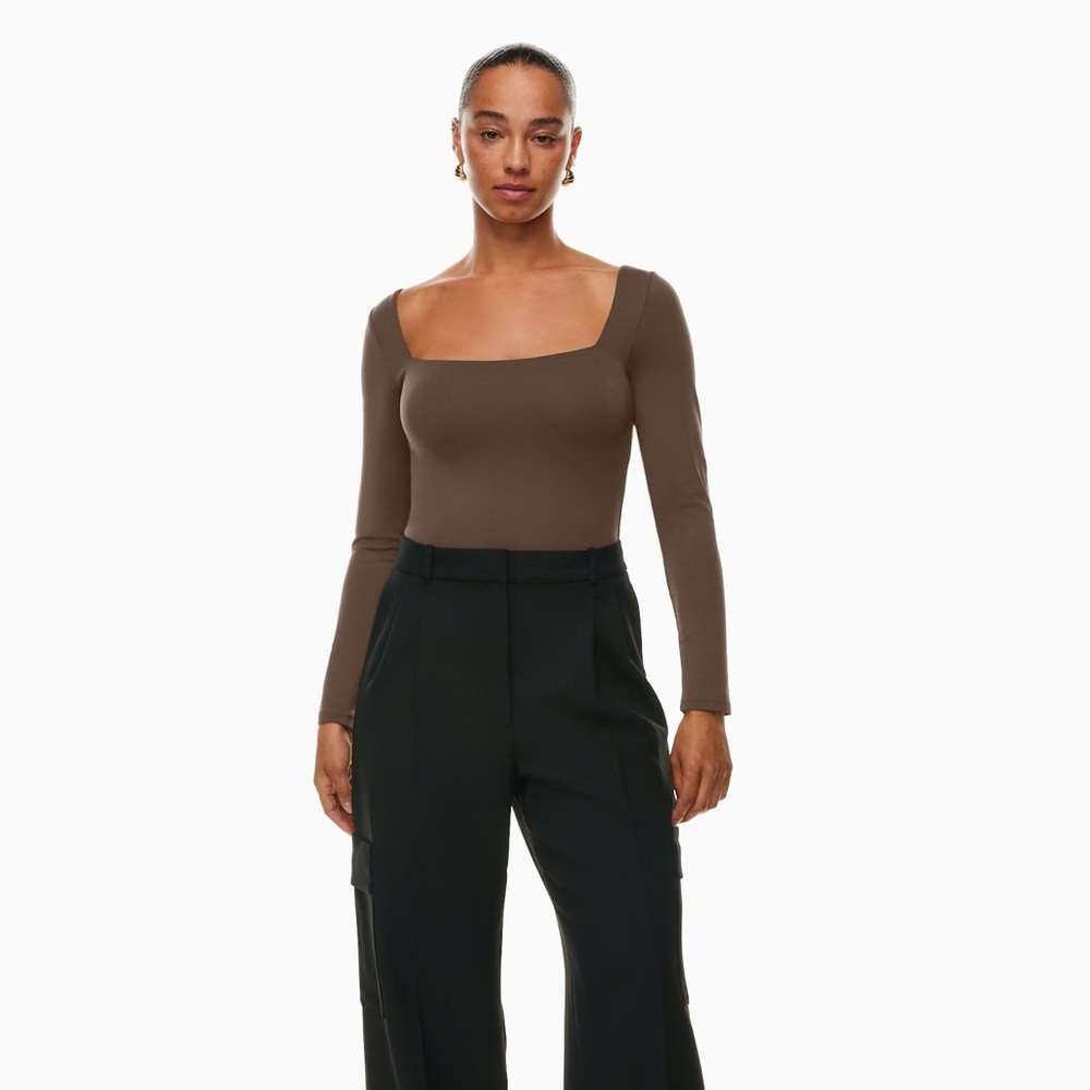 Square Neck Long Sleeve Bodysuit
